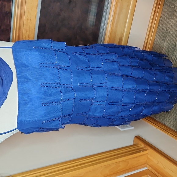 JS collections navy beaded dress NWT - Picture 2 of 6